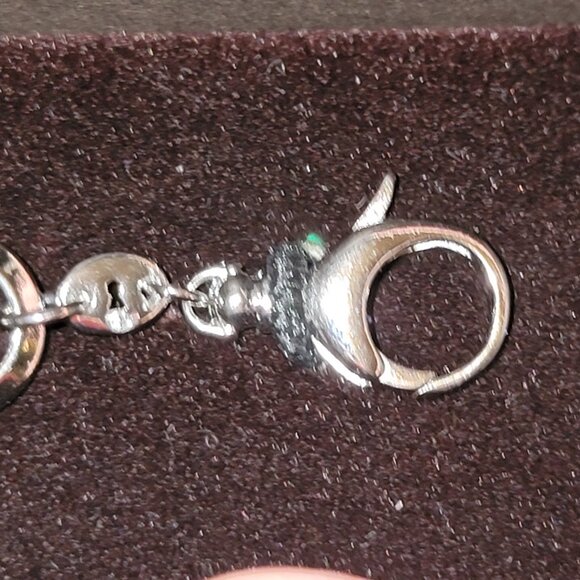 Fossil Glitz Charm Bracelet Silver Rhinestone OC Tanner New! Pretty - Picture 4 of 7